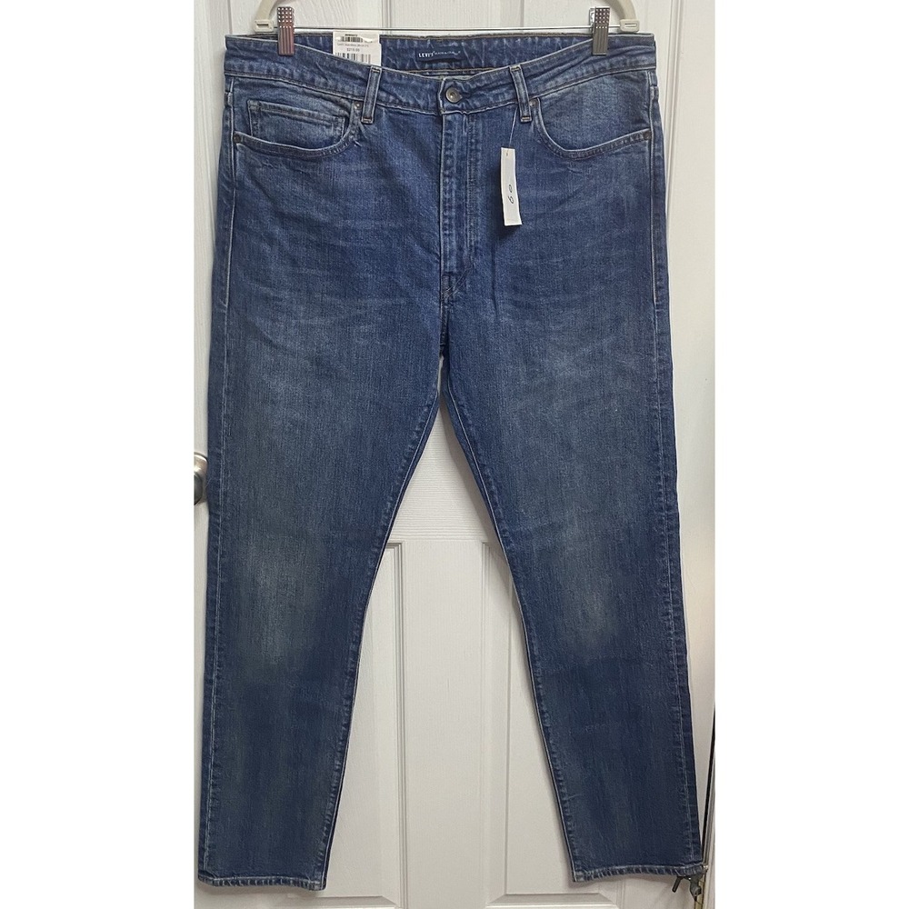Levi's Made&Crafted Men's Needle Narrow Med.Wash Denim Blue Jeans 38x33 NWT $215